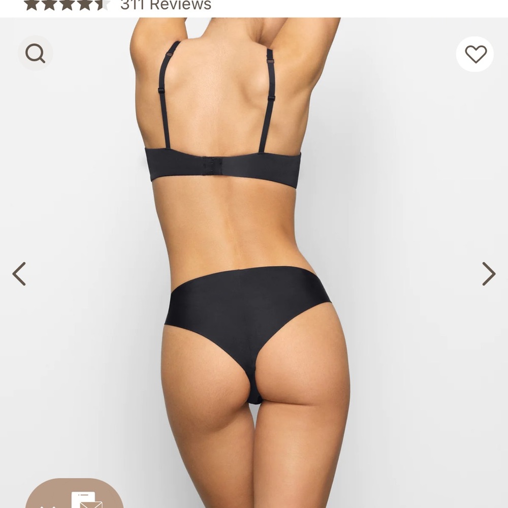 NWT SKIMS Wireless Form Push-up Plunge Bra - Onyx - Picture 3 of 4